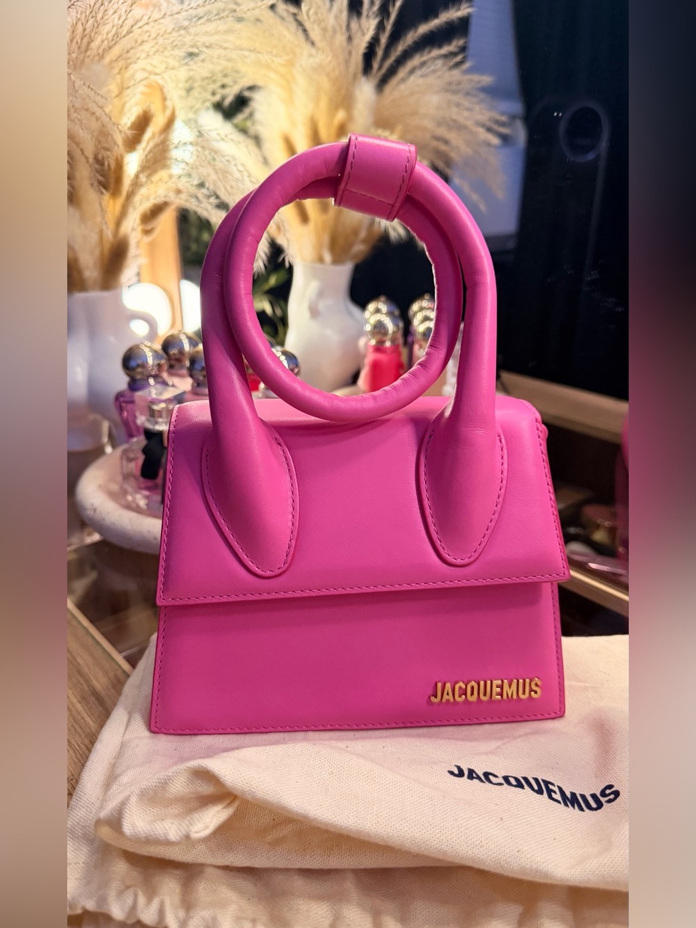 Jacquemus Hot Pink Mini Top-Handle Le Chiquito Bag